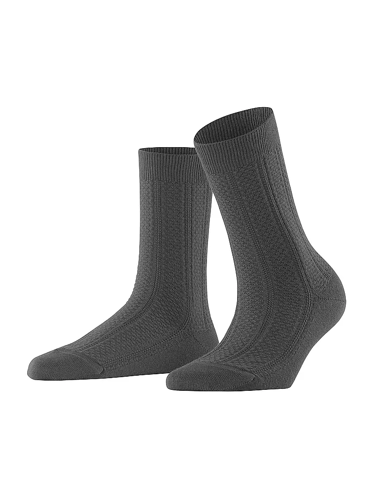 FALKE Socken NEEDLEPOINT dark rock grau
