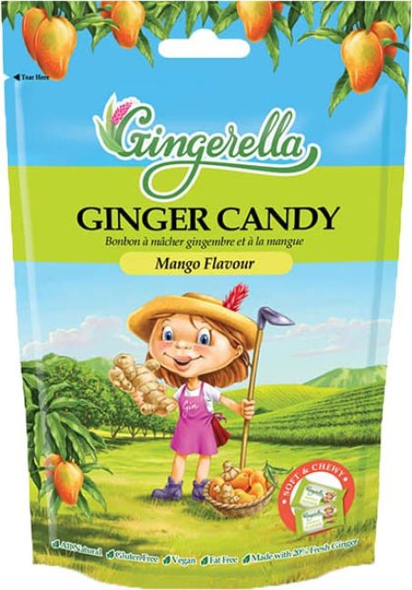 Gingerella Snoepjes Gember met Mango Smaak 85g