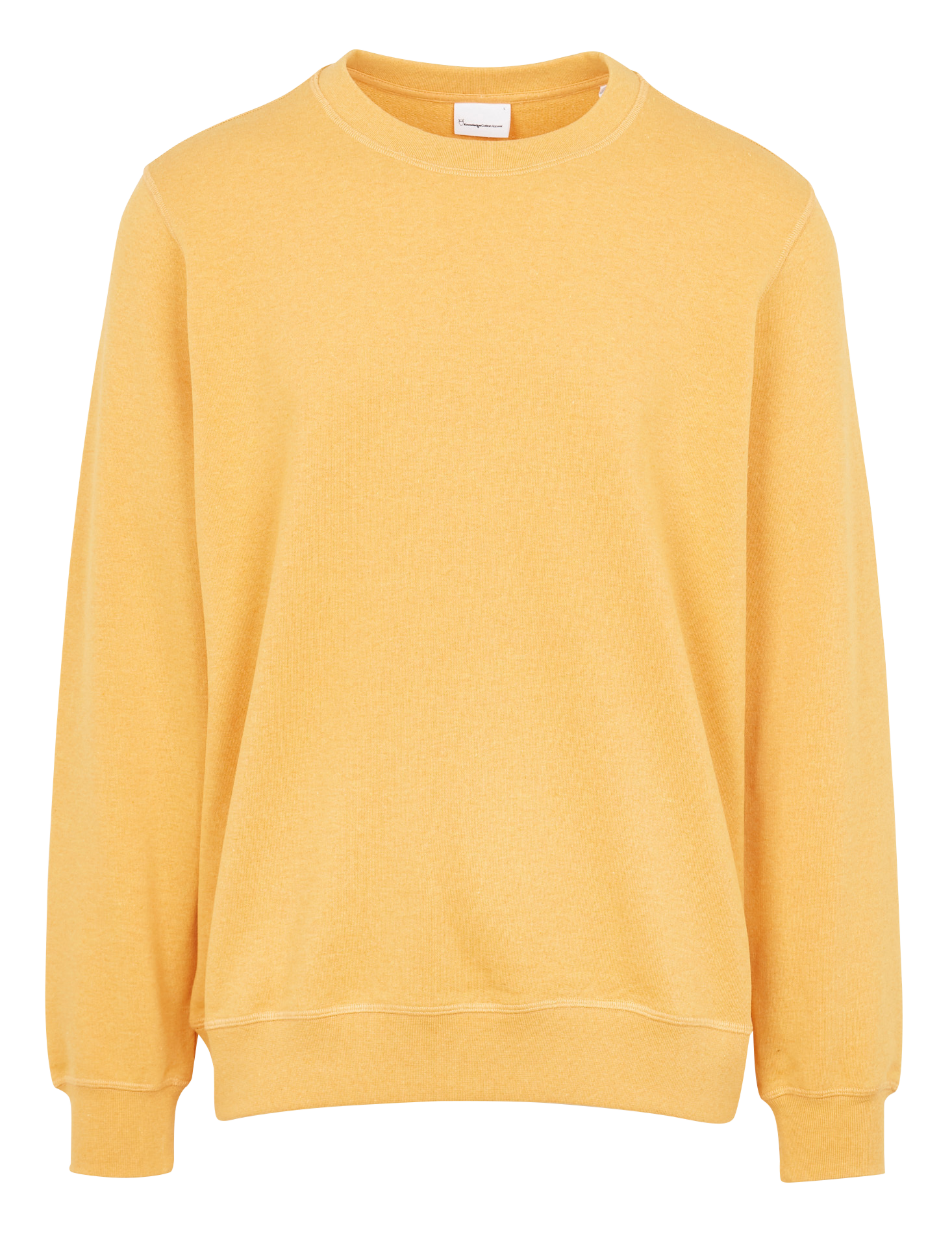 REBORN - Pull col rond en coton mélangé| Jaune