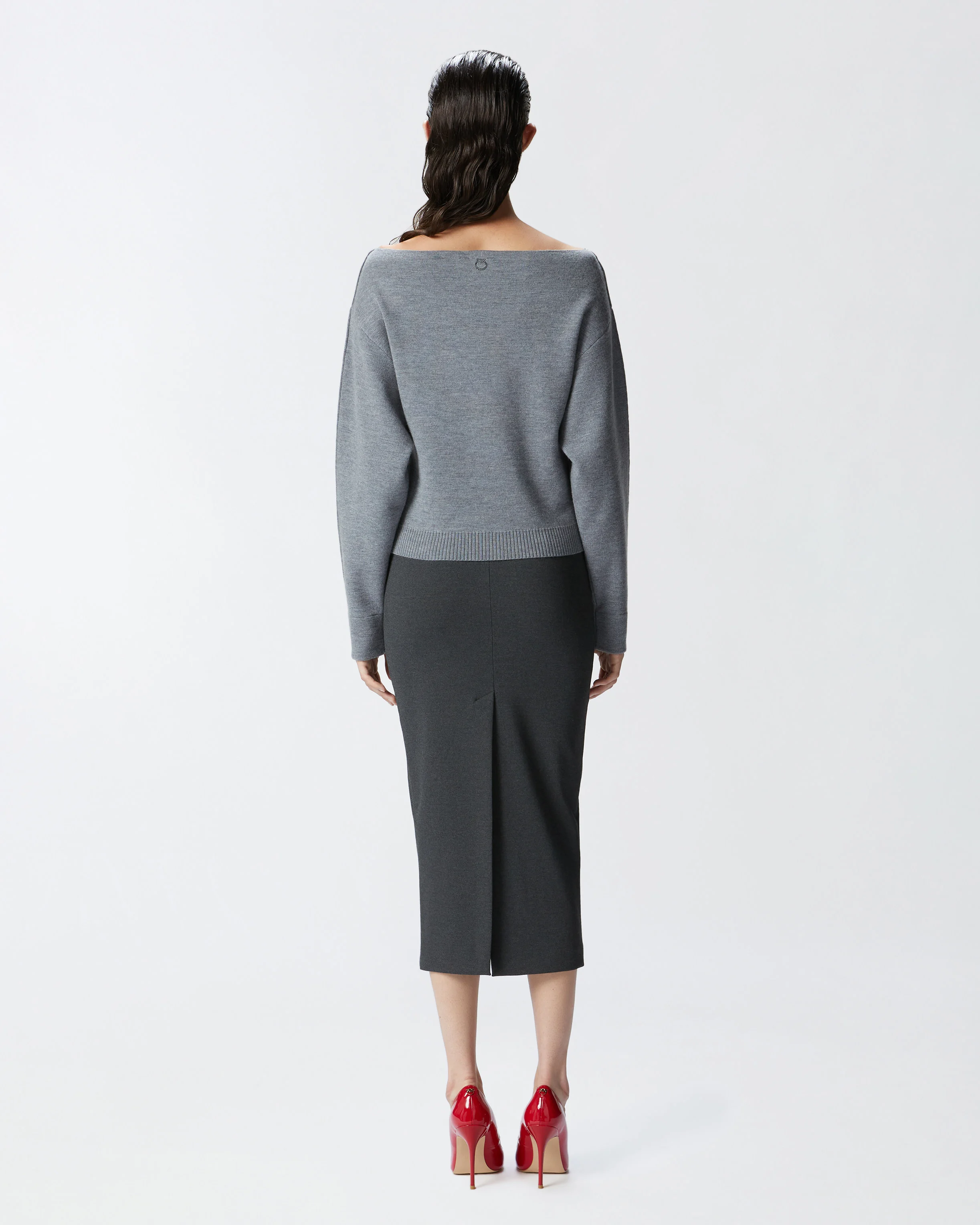 Pull à encolure bateau | Gris