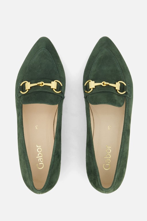 Gabor Instappers groen Suede