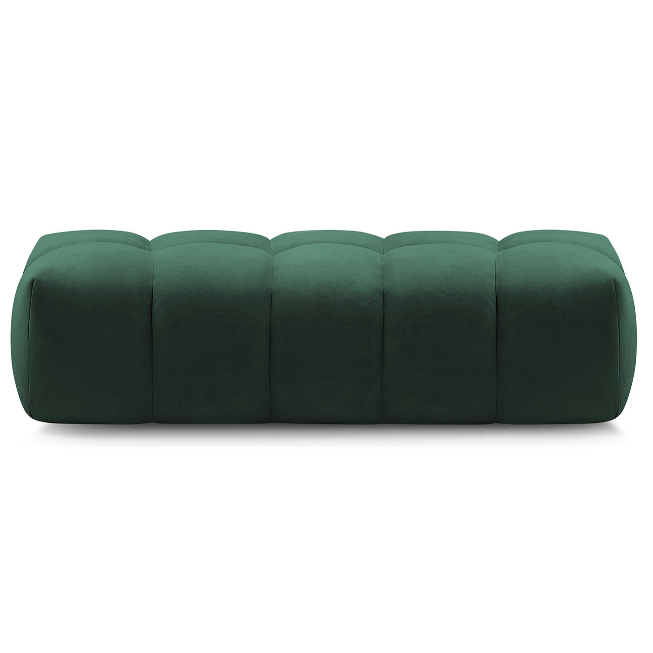 Bobochic Pouf en Velours Mont-Blanc vert - 180x66x48 cm
