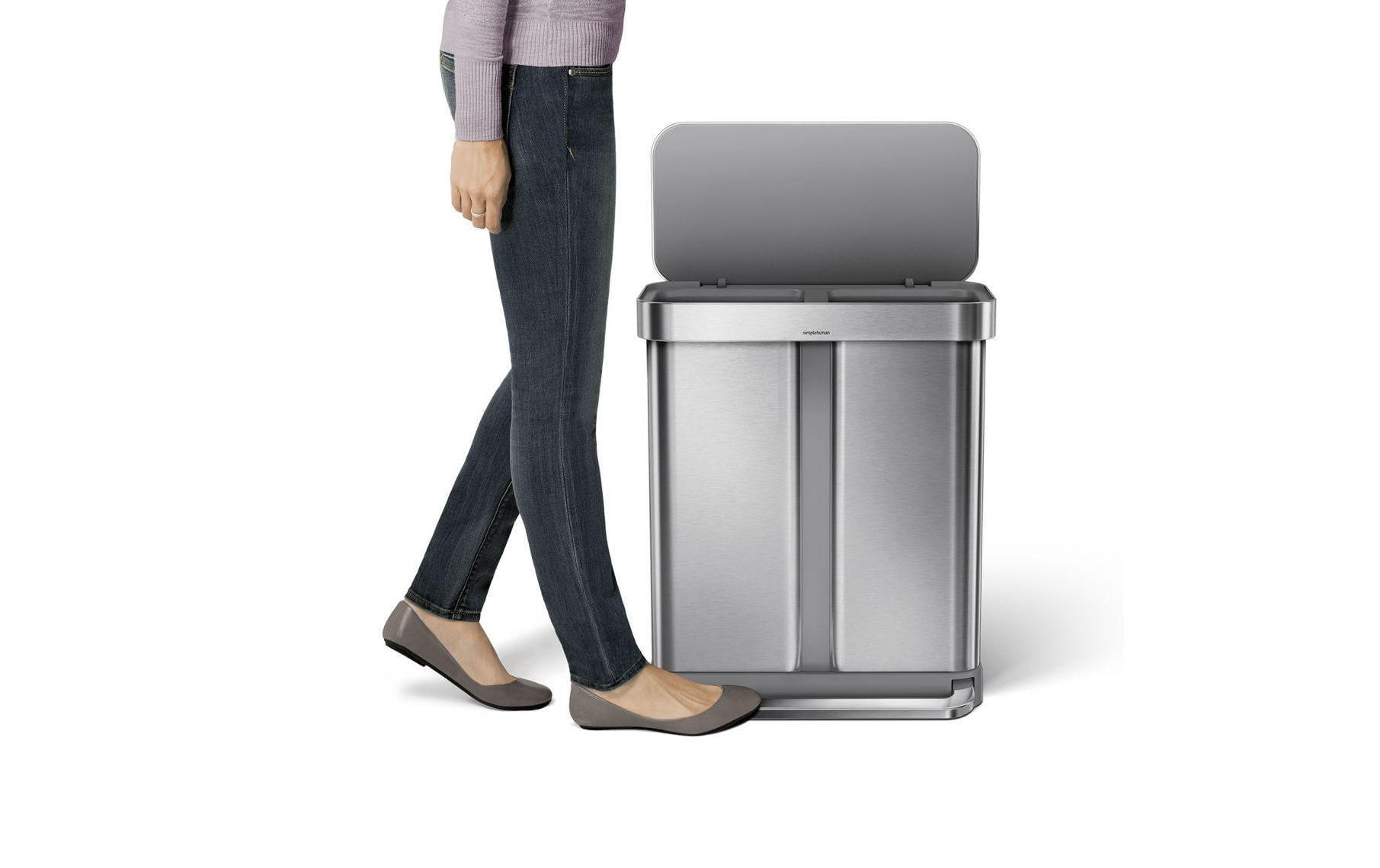 Recyclingbehälter CW2025 58 Liter, Silber<br>Eimer