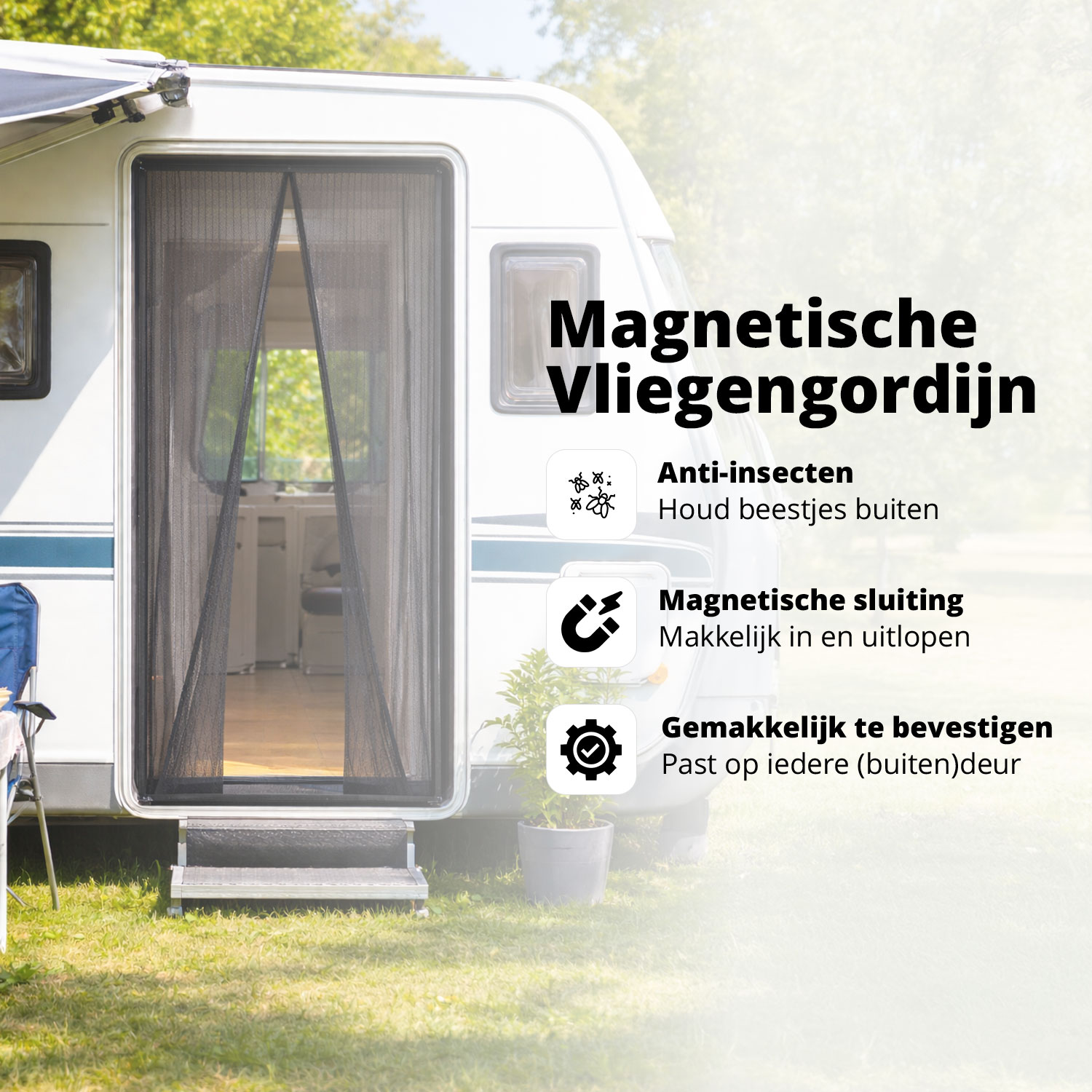 FlinQ magnetisch vliegengordijn - 91 x 210 cm