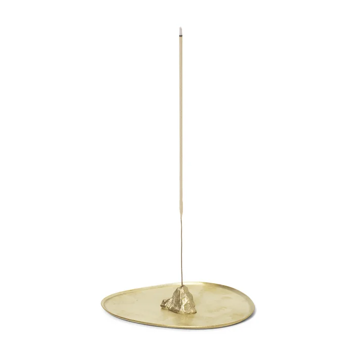 Ferm Living - Stone Räucherstäbchen Halter, Messing