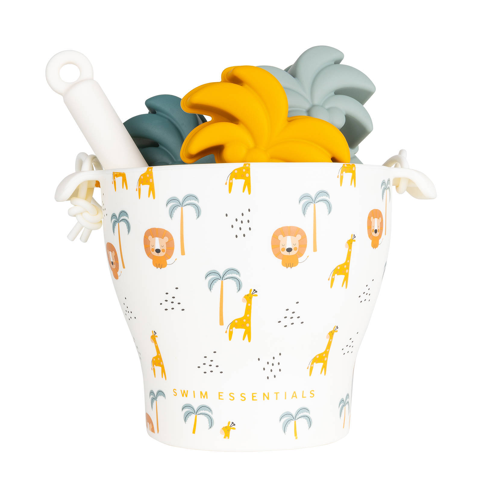 Swim Essentials jungle strand set met emmer, schep en drie vormen