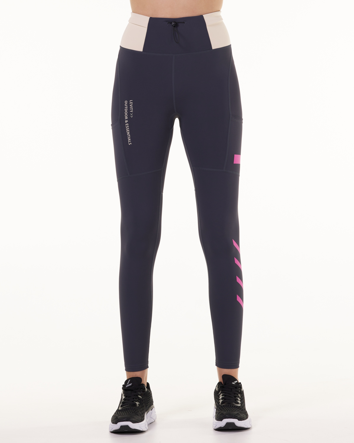 LEVITY SETT Future Trail Tech Tights &amp; Helium Dry Ctrl Tee Dark Steel