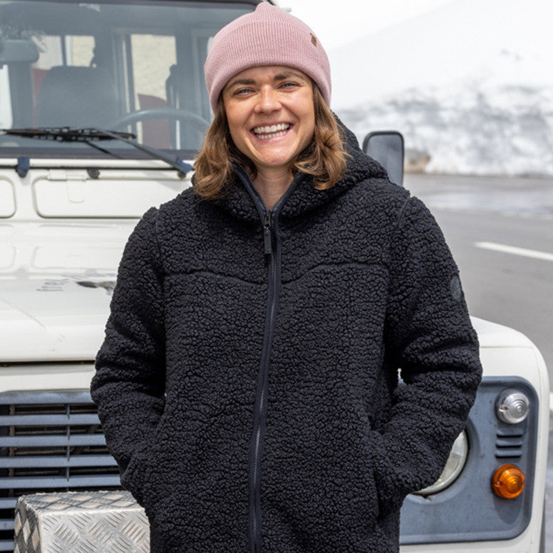 Frauen Mantel Sherpa Fiona black