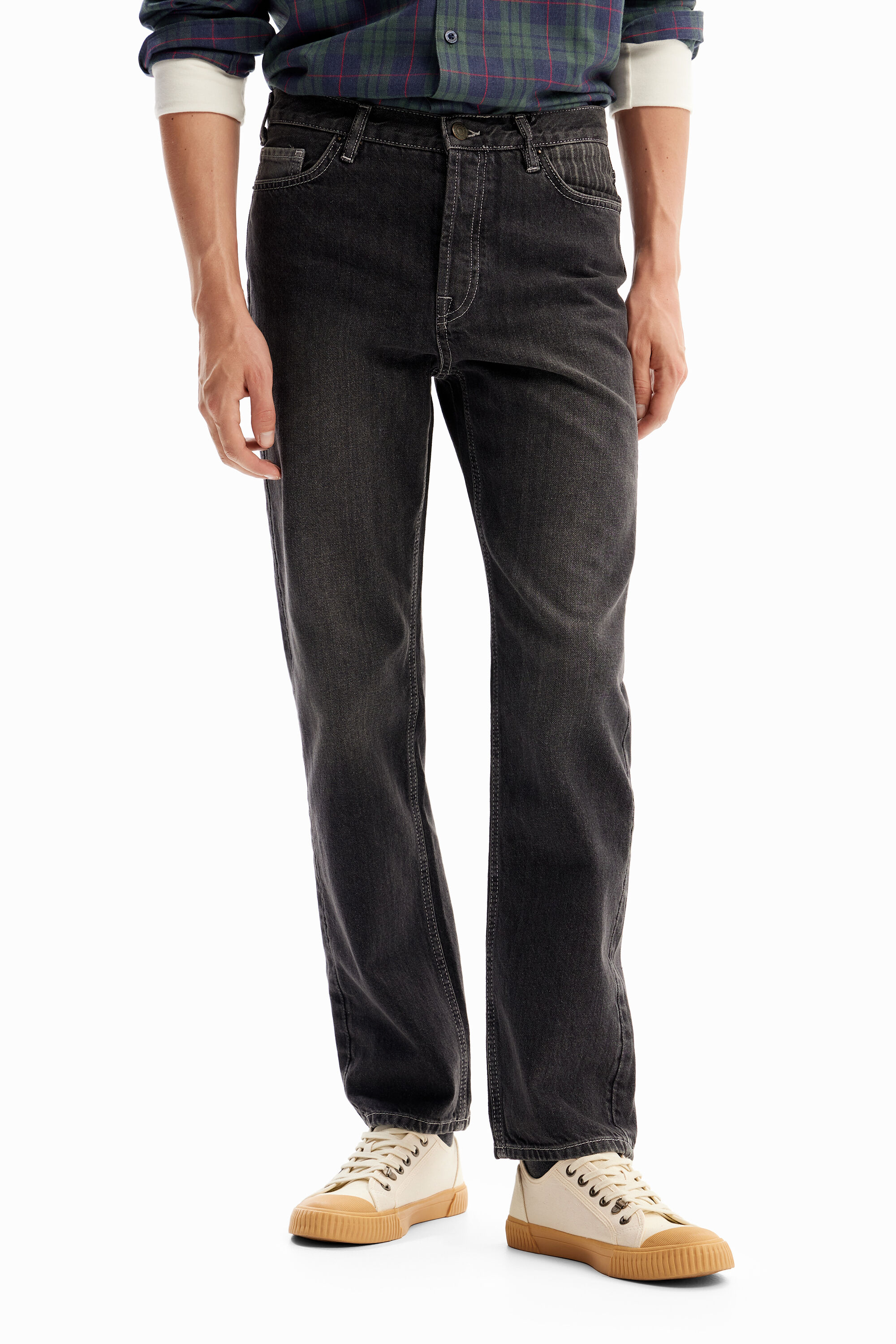 Calça jeans reta