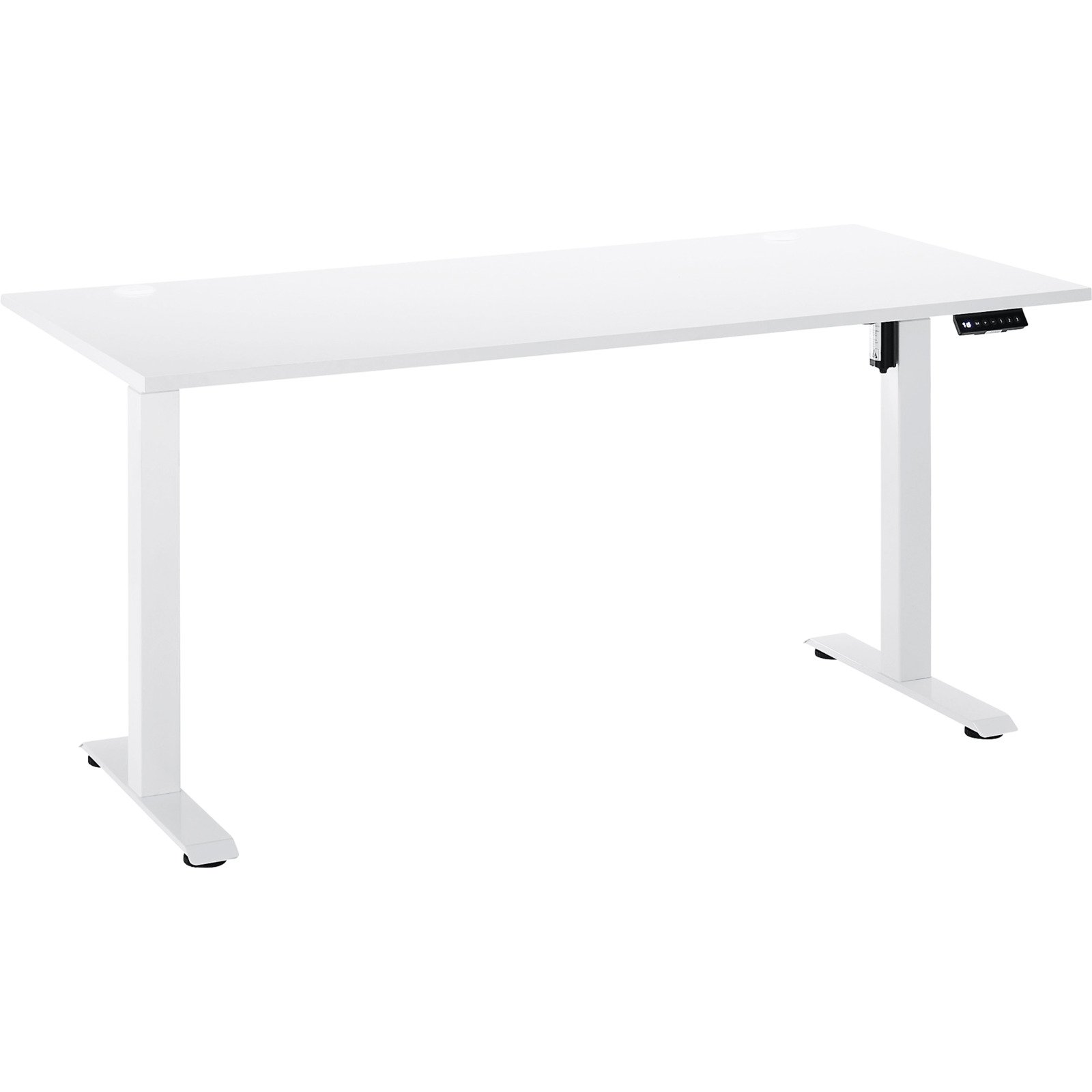 Schreibtisch Flex elektrisch höhenverstellbar Dekor weiss 160 x 74-117 x 77 cm