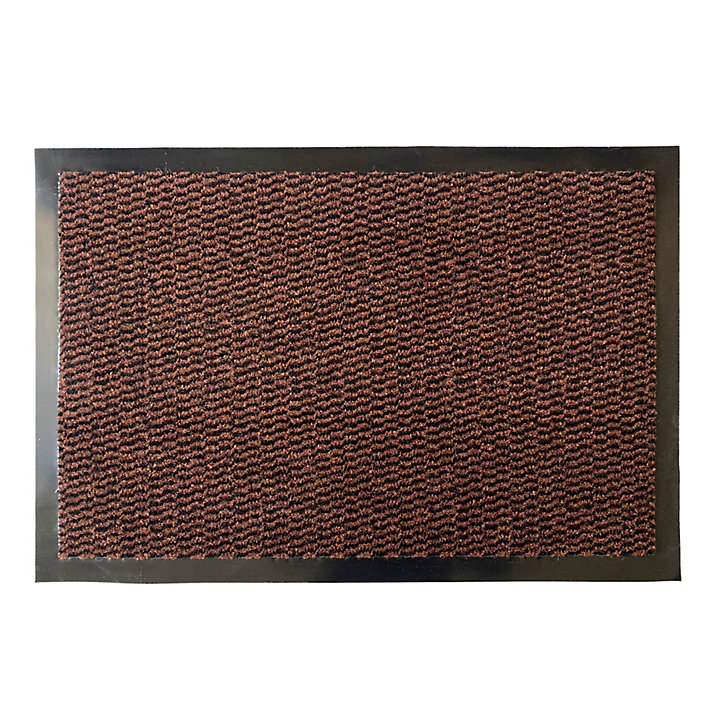 Tapis d'entrée polypropylène Boykins GoodHome marron L.60 x l.40 cm