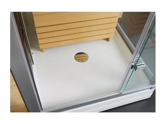 Combi Sauna Infrarouge Douche Hammam Boreal® IR-H 180G - Gauche