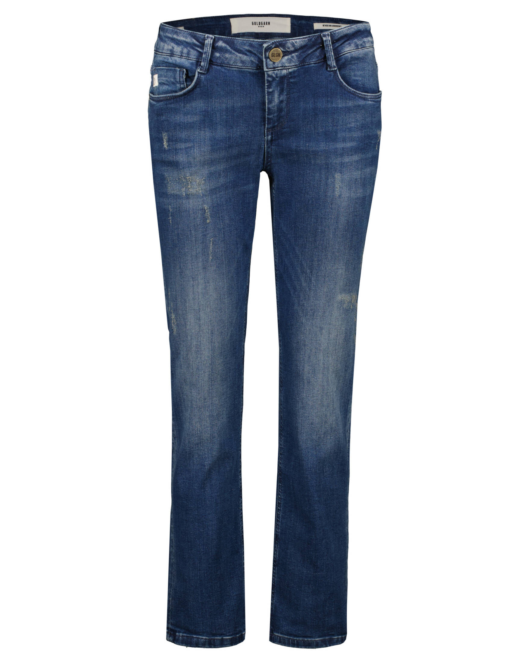 Goldgarn Denim| Damen Jeans ROSENGARTEN STRAIGHT Slim Fit verkürzt