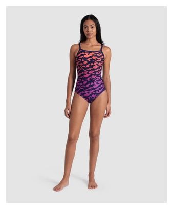 Maillot de Bain Arena Surfs Up Swimsuit Lightdro Rose / Bleu