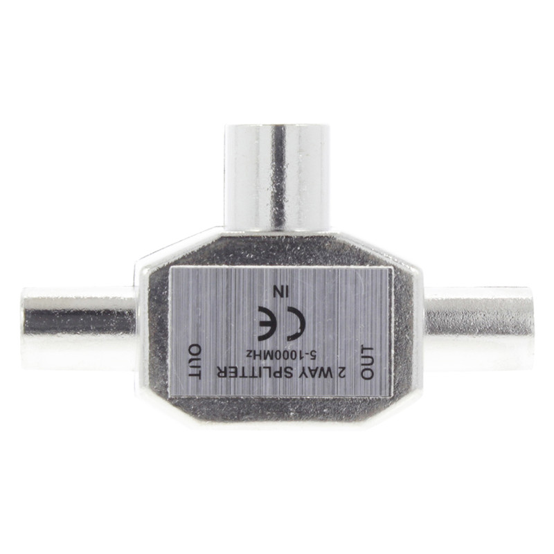 Coax splitter tv 1female/2male