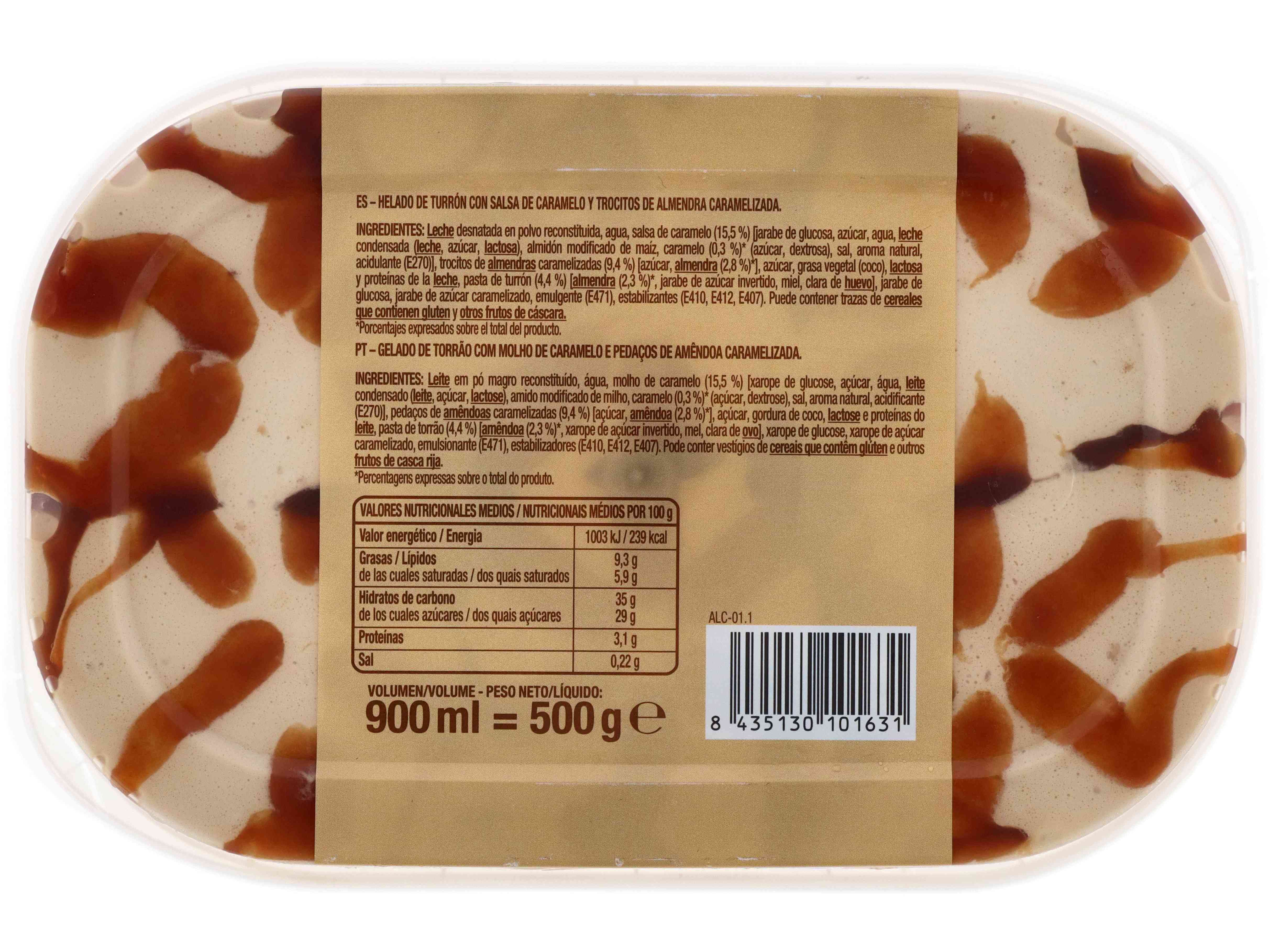 GELADO AUCHAN DE TORRÃO 900ML