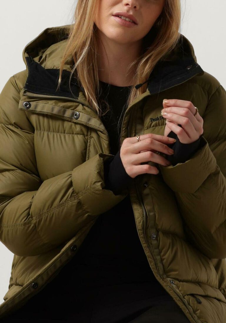 PEAK PERFORMANCE groene peak performance gewatteerde jas w frost down coat