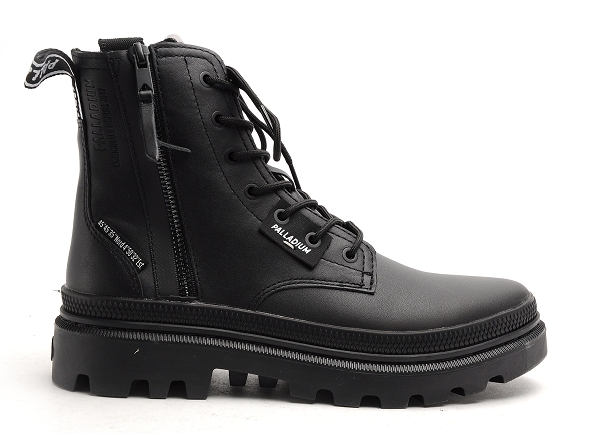 Palladium boots bottine plates femme pallatrooper zip noir