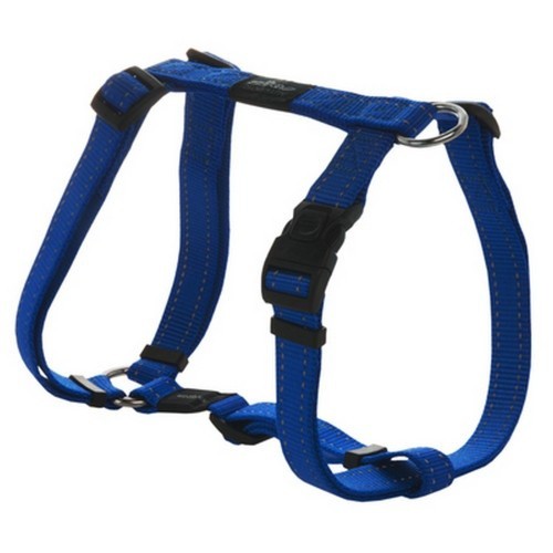 Coleira utilitária em formato de H para cães, azul