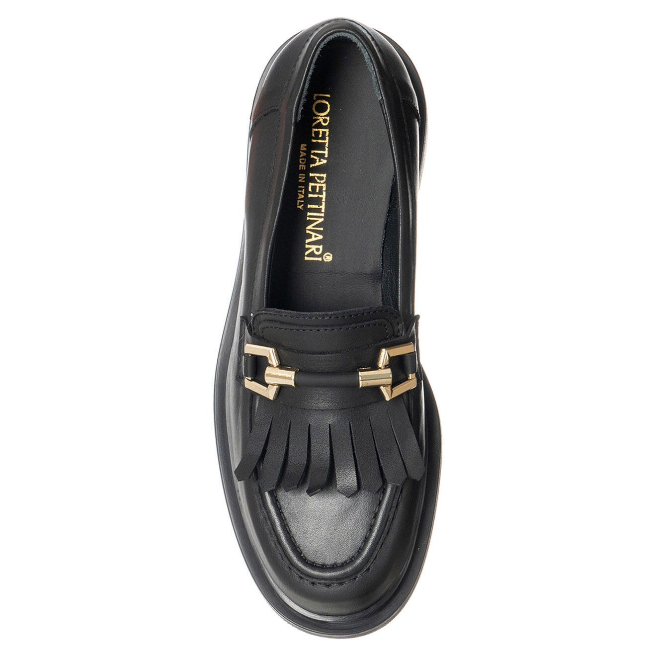 Loretta Pettinari Mocassins en Cuir Zoé noirs
