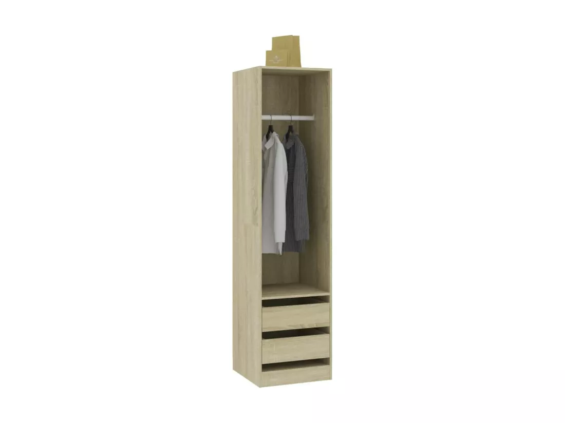 Garde-robe avec tiroirs Chêne sonoma 50x50x200