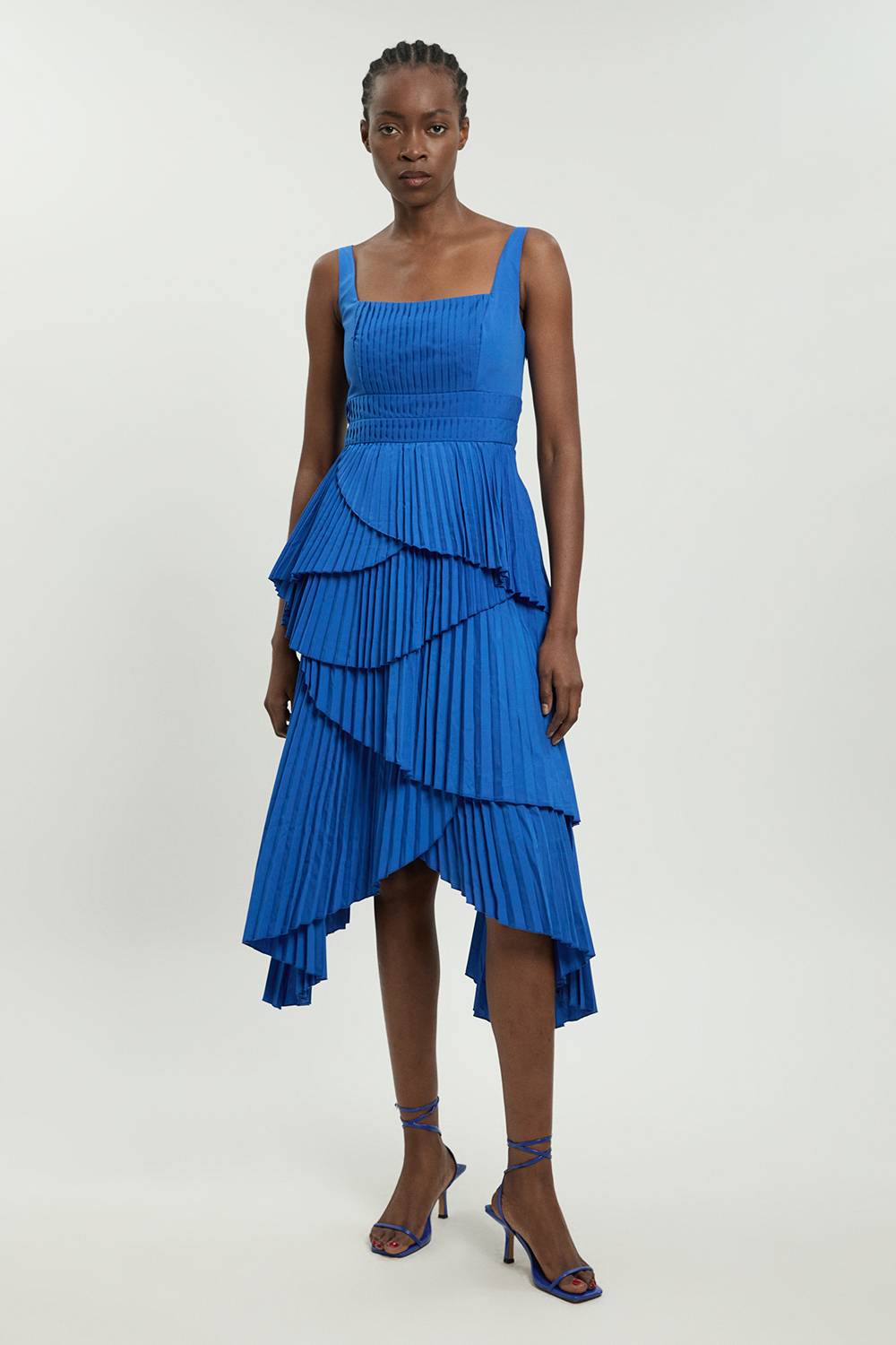 KarenMillen Robe Longue Plissée À Bretelles
