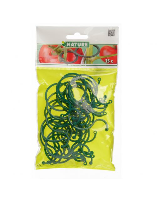 Nature Tomatenplantringen - Klim-En Geleide Artikel - 0.3x4.4x6.5 cm Donkergroen 25 stuks