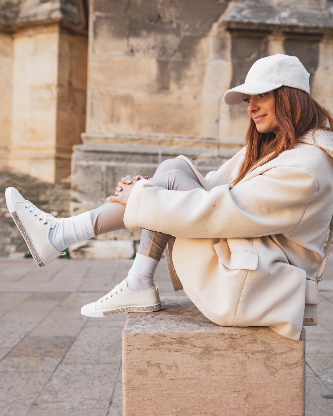Basket femme blanche en toile à lacets - Macy