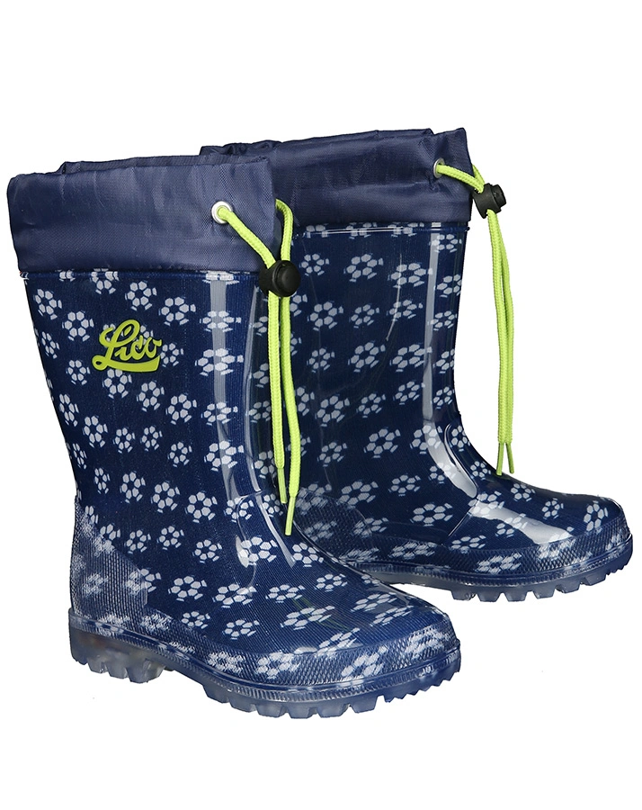 Gummistiefel POWER BLINKY SOCCER in marine/weiß