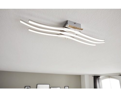 LED plafondlamp 26W 2400 lm 3000 KL 65 cm Roncade chroom/wit