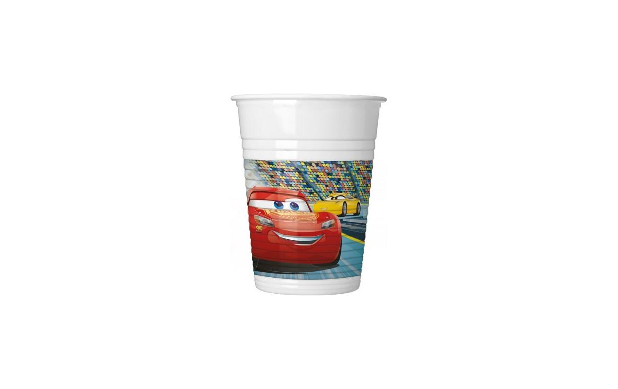 Einwegbecher Cars 200 ml, 8 StückPlastikbecher für Kindergeburtstage