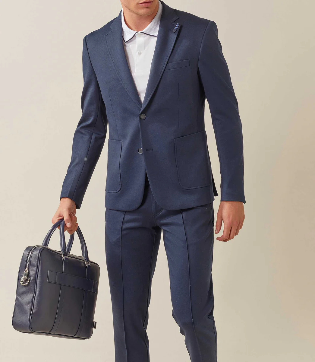 Veste ville maille marine 