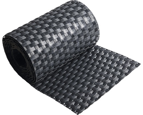 Privacyschermstrips PE rotan 255 x 19 cm antraciet