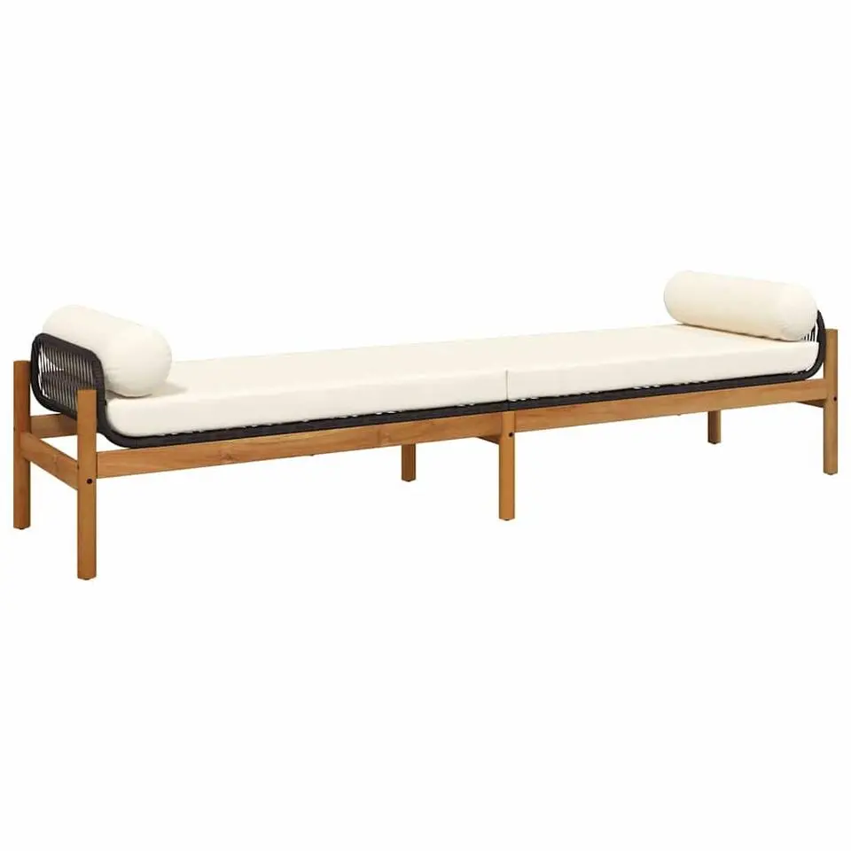 vidaXL - Tuinbank - Zwart - Poly rattan