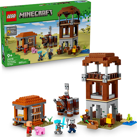 LEGO Minecraft Røverforposten og ravager 21278