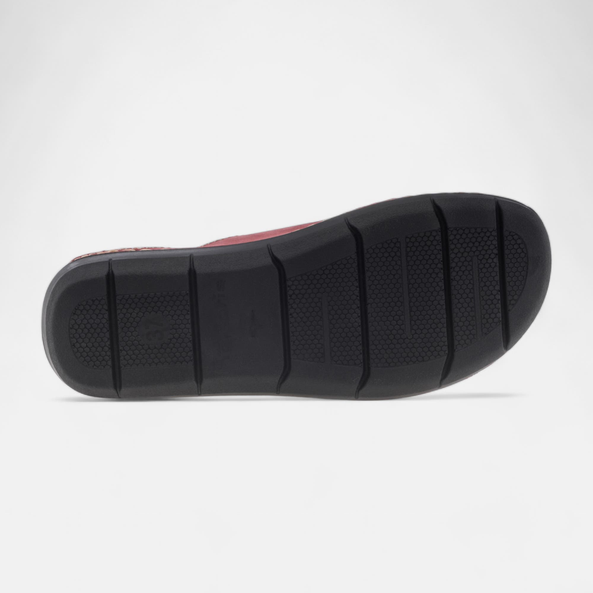 Chaussures confort paramédical Femme en cuir rouge