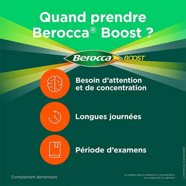 Euphytose Stress Concentration 30 comprimidos + Berocca Boost 30 comprimidos efervescentes