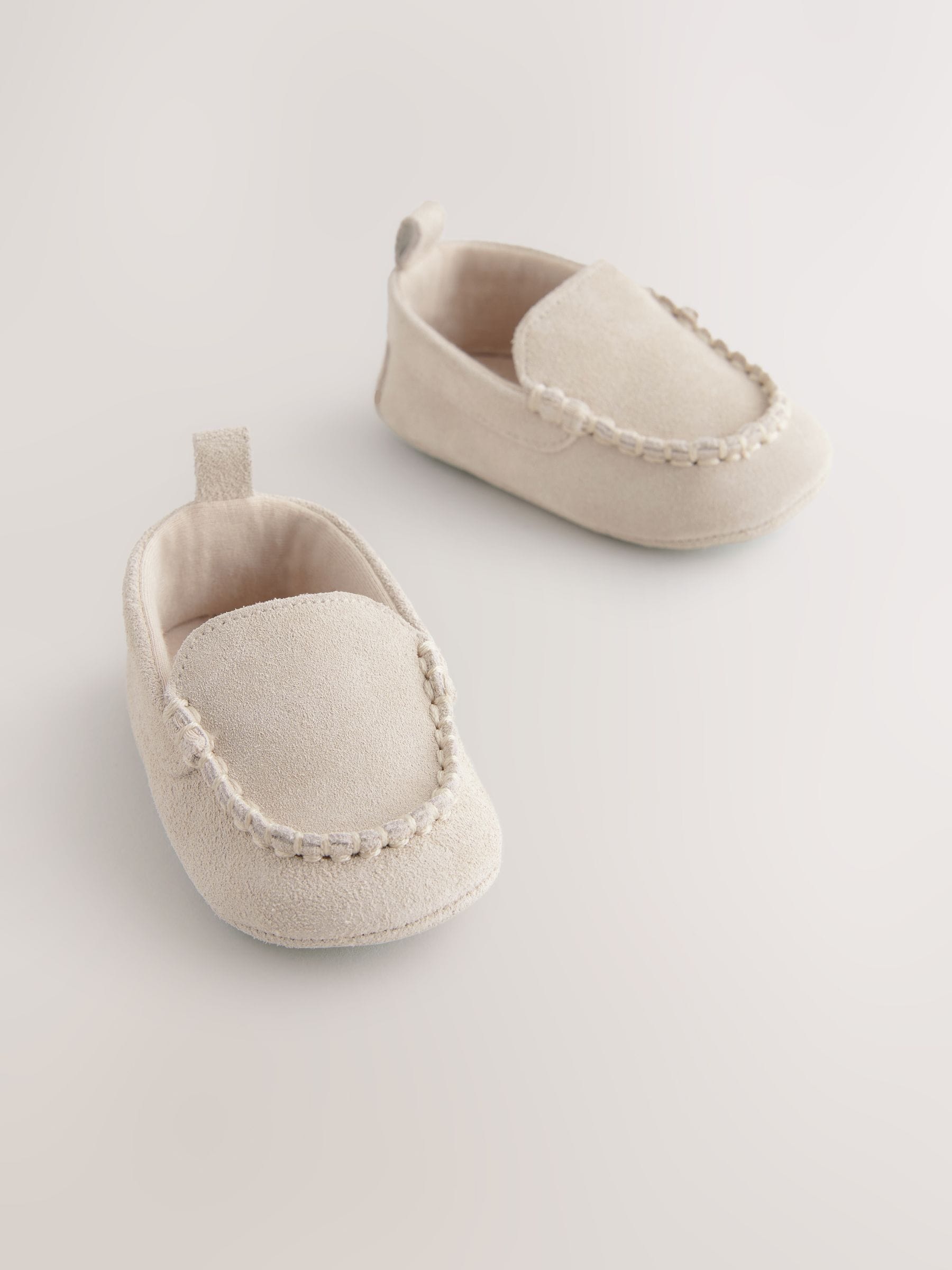 Neutrale instappers - Suède babyschoenen (0-2mnd)
