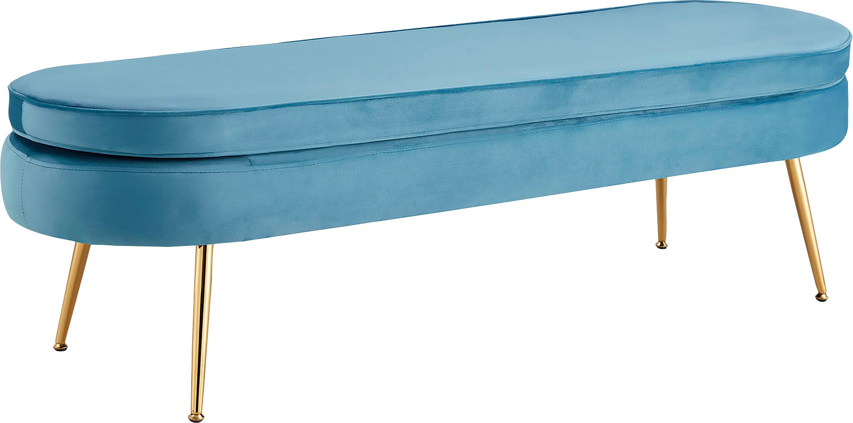 SalesFever Polsterbank »Clam Elegante Bank mit Polsterung« Eleganz in Gold: Breite 142cm