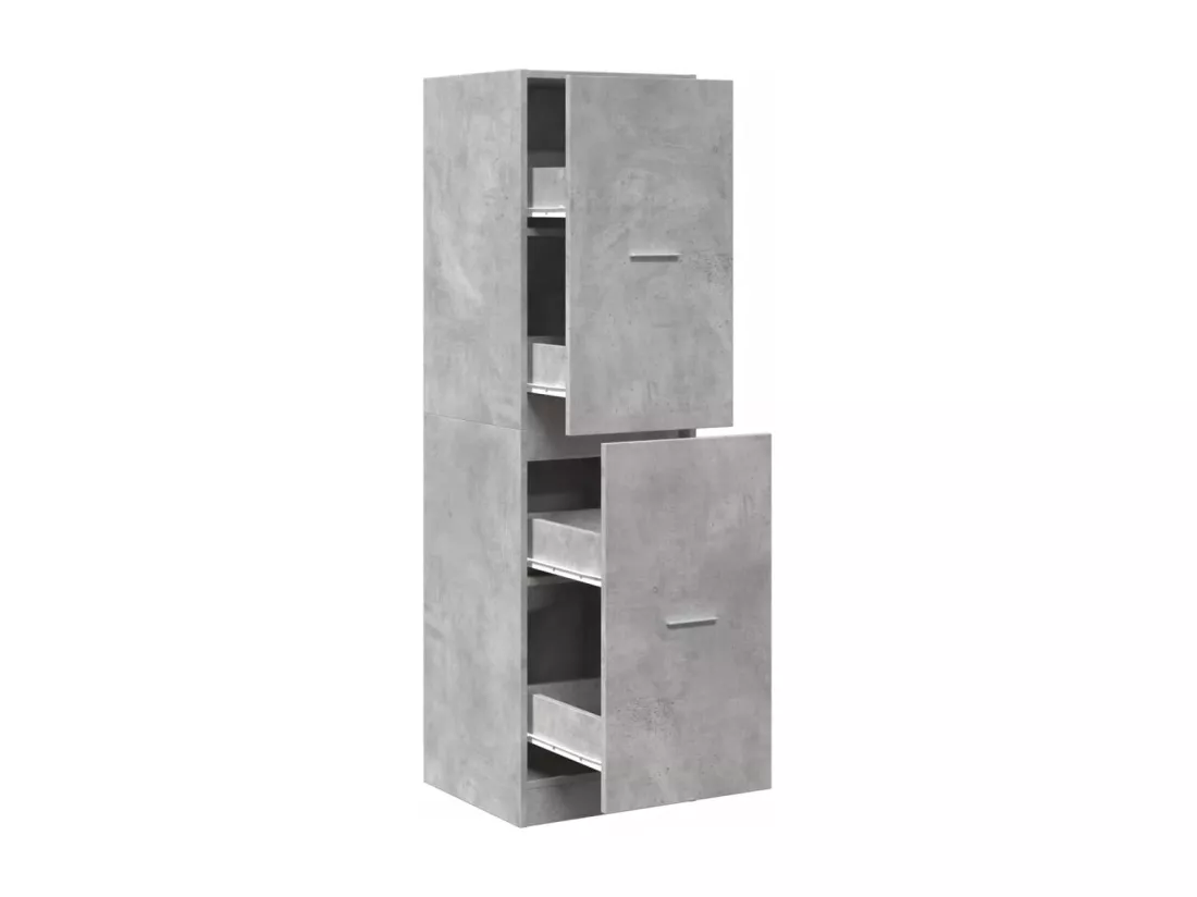 Armoire d'apothicaire gris béton 40x41x144,5 cm bois ingénierie