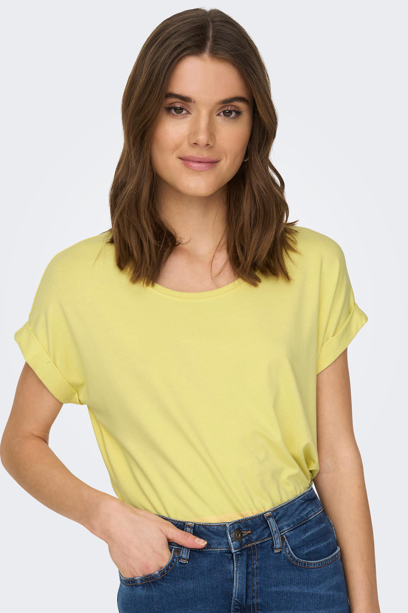 Camiseta de manga curta com gola redonda