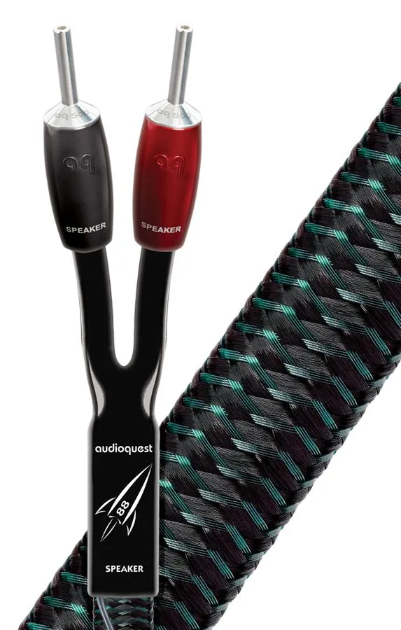 Audioquest Rocket 88 avec bananes 500 Series Silver (2x1,5 m) Câbles d'enceintes prémontés