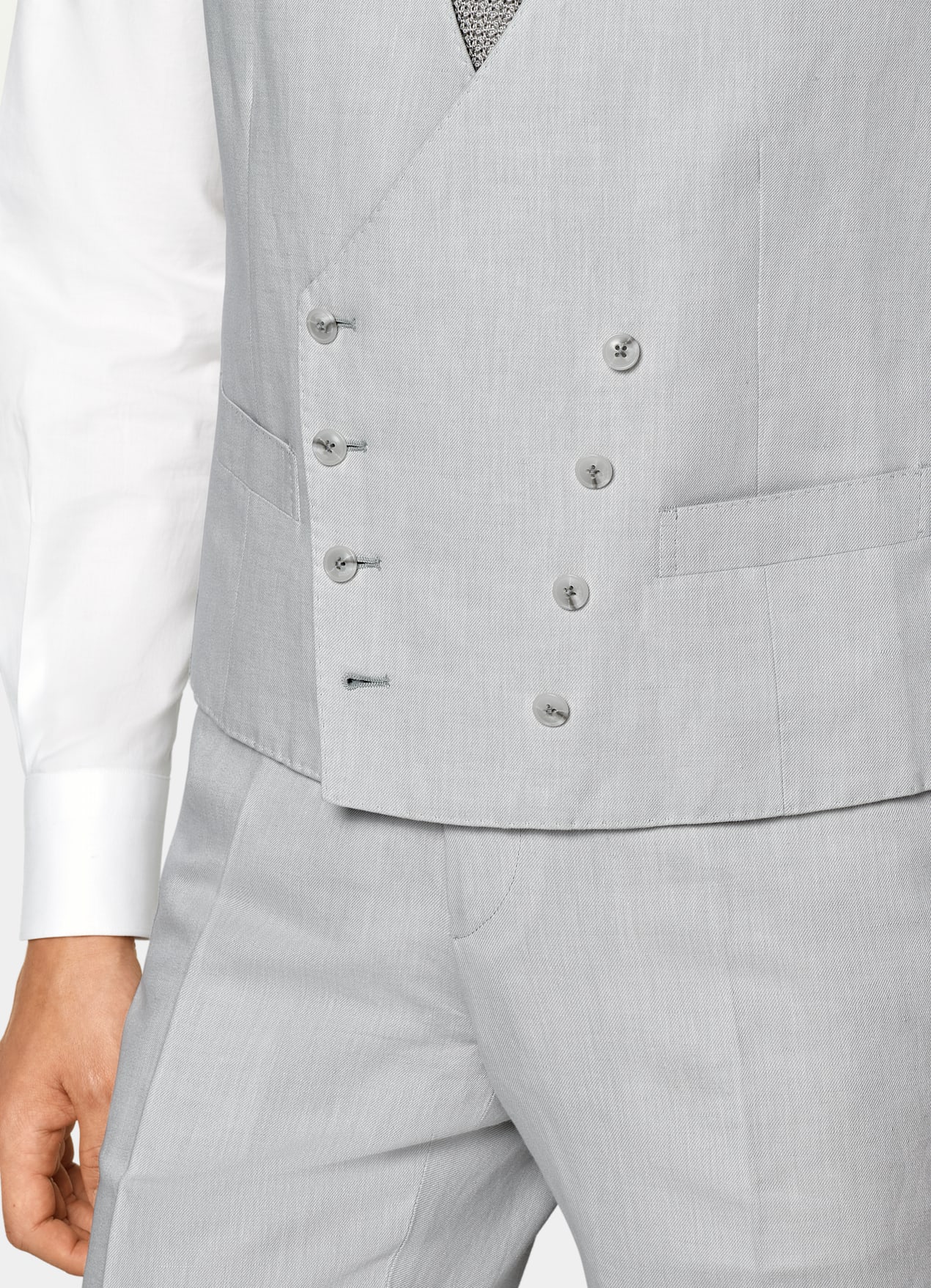 Gilet de costume gris clair