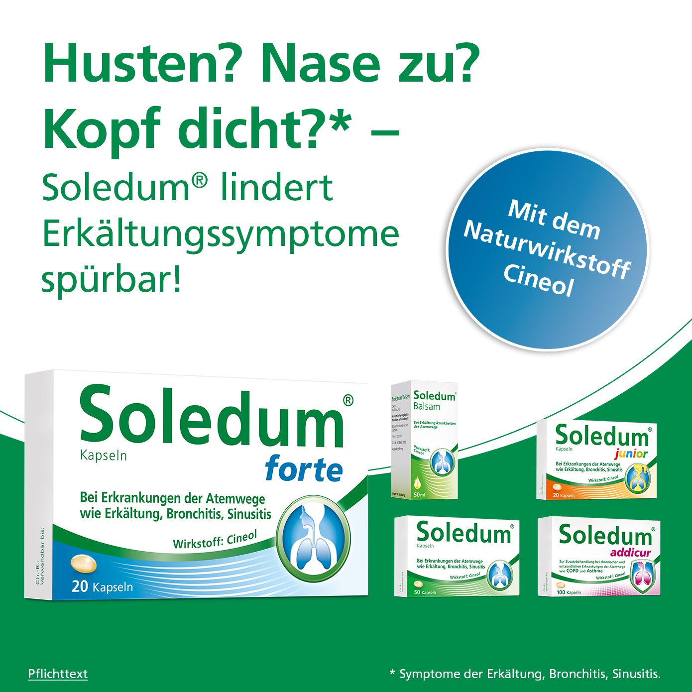 Soledum® Kapseln junior bei Erkältung, Bronchitis & Sinusitis