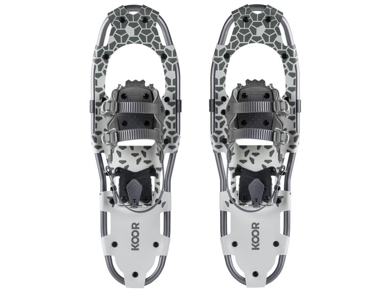 KOOR Schneeschuh Lumi Flex L/XL Grau Mit Steigeisen aus Manganstahl