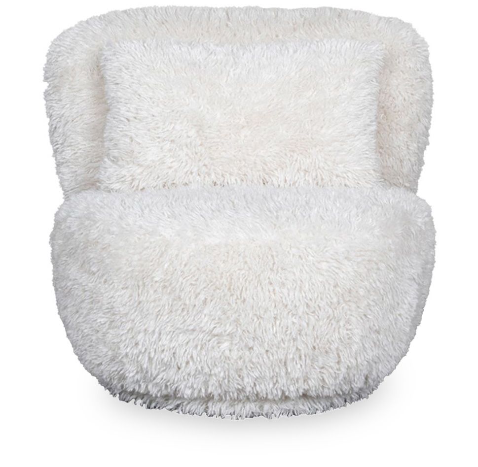 Draaifauteuil Creme Fluffy GA-80.151 Doodle B90 x D87 x H73 cm