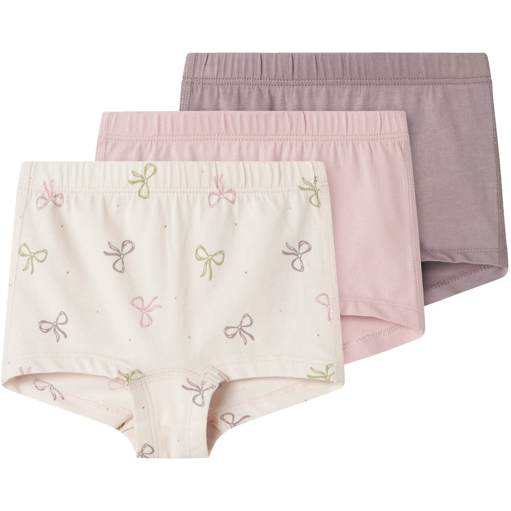 Køb Name It Barely Pink Tights 3-pak Barely Pink Bow Noos
