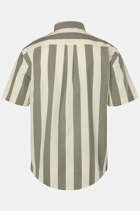 STHUGE Streifenhemd, Halbarm, Modern Fit, Kentkragen, bis 8 XL