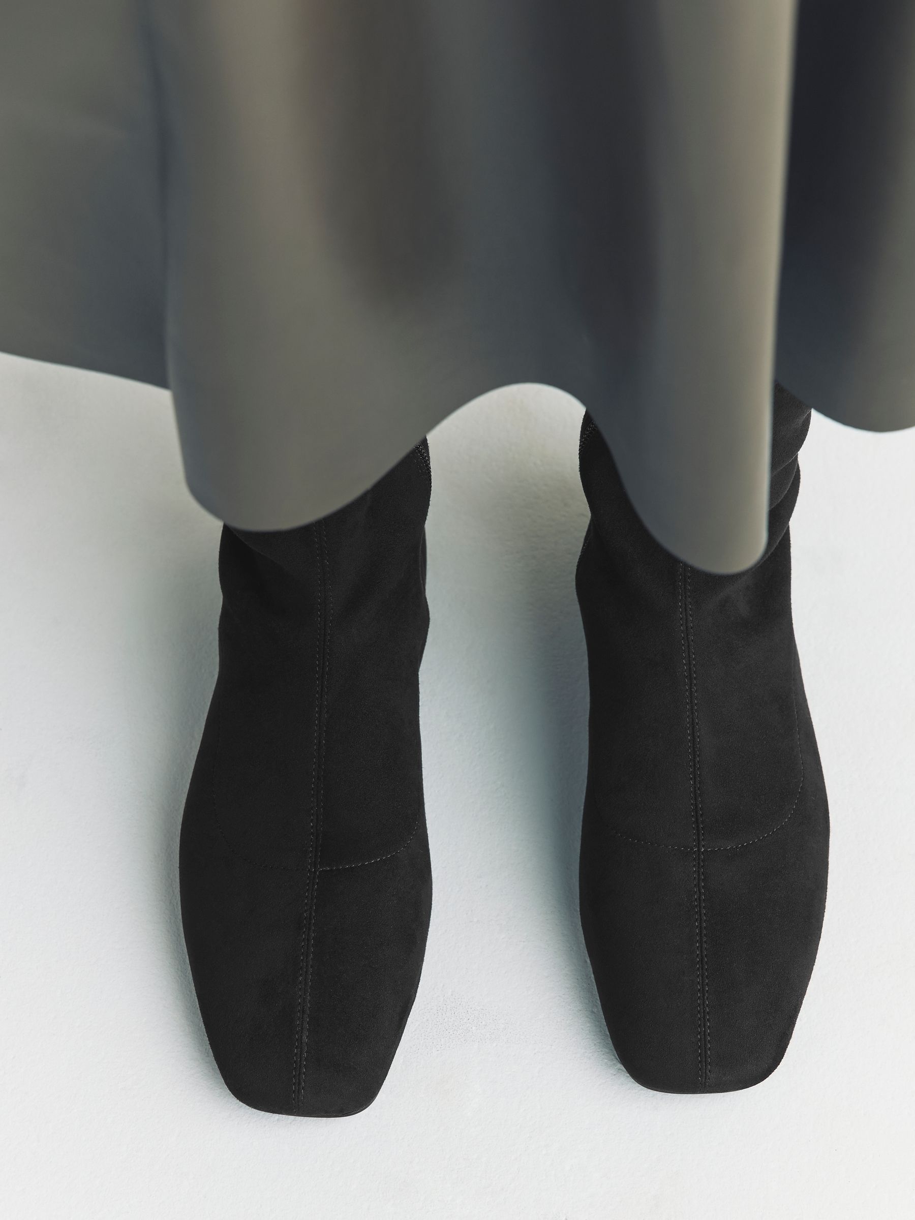 Zwart - Forever Comfort® Flat Sock Ankle Boots