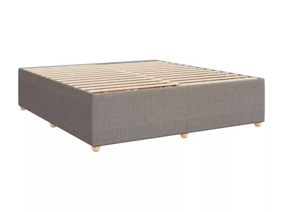 Sommier à lattes de lit avec matelas Taupe 180x200 cm Tissu